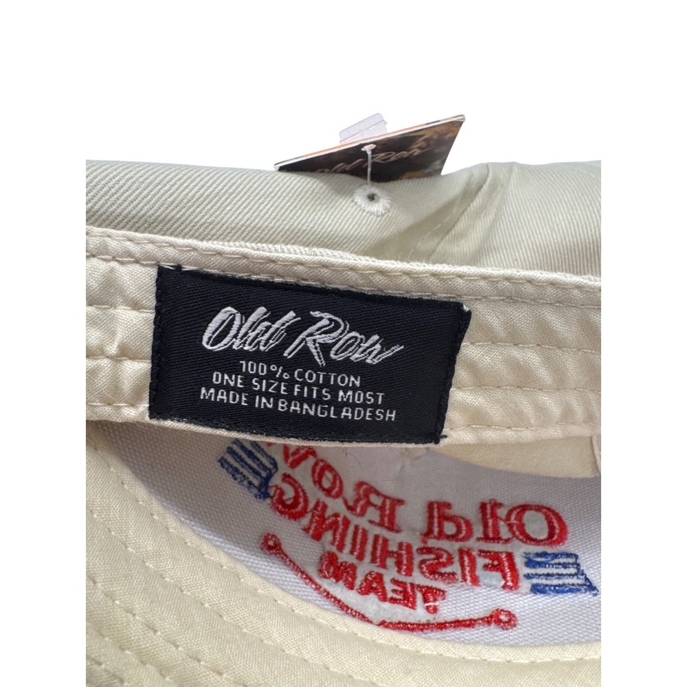 Old Row Fishing Team Snapback Hat Red & Beige Adjustable - Picture 4 of 6